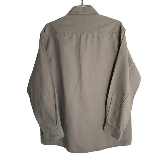 Woolrich 100% Cotton Long Sleeve Sand color Button up size L - Picture 3 of 15